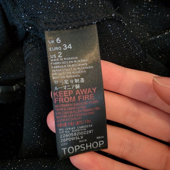 Topshop Romper in Shimmering Dark Grey/Black - Picture 7 of 7
